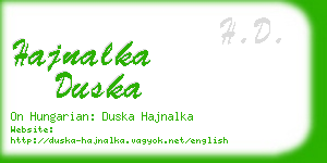 hajnalka duska business card